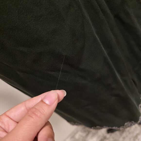 Alice + Olivia Frieda Embellished Trim Beaded Silk Dress Medium Womens Green - Picture 12 of 16